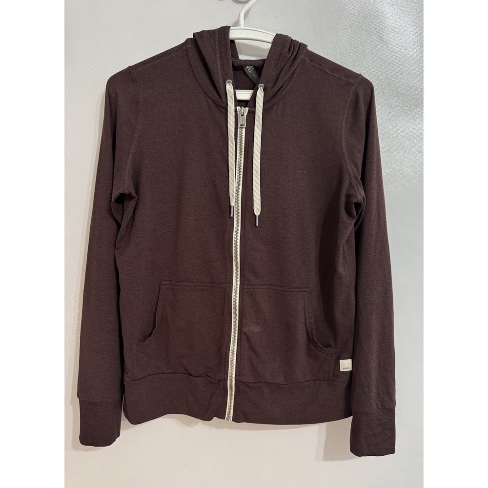 Vuori Size XS Halo Performance Hoodie Women Full Zip Up Jacket Brown